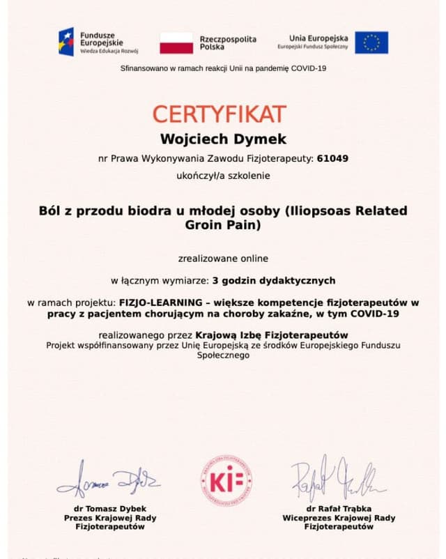 Certyfikat P-DTR — mgr Wojciech Dymek (7)